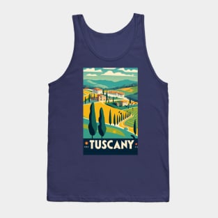 A Vintage Travel Art of Tuscany - Italy Tank Top